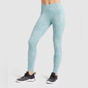 Gymshark Adapt Animal Seamless Leggings Seafoam Green Speckle Small